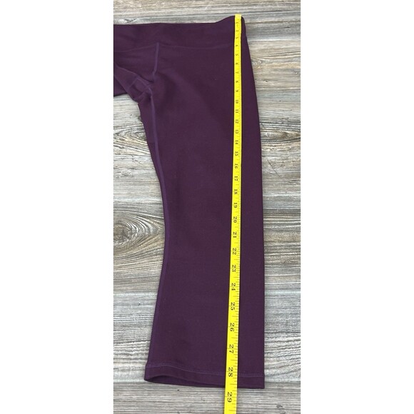 Fabletics Define Powerhold Cropped Leggings Sz Med Mid Rise Eggplant Purple Yoga - Picture 9 of 13